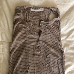 Striped racer back tank top